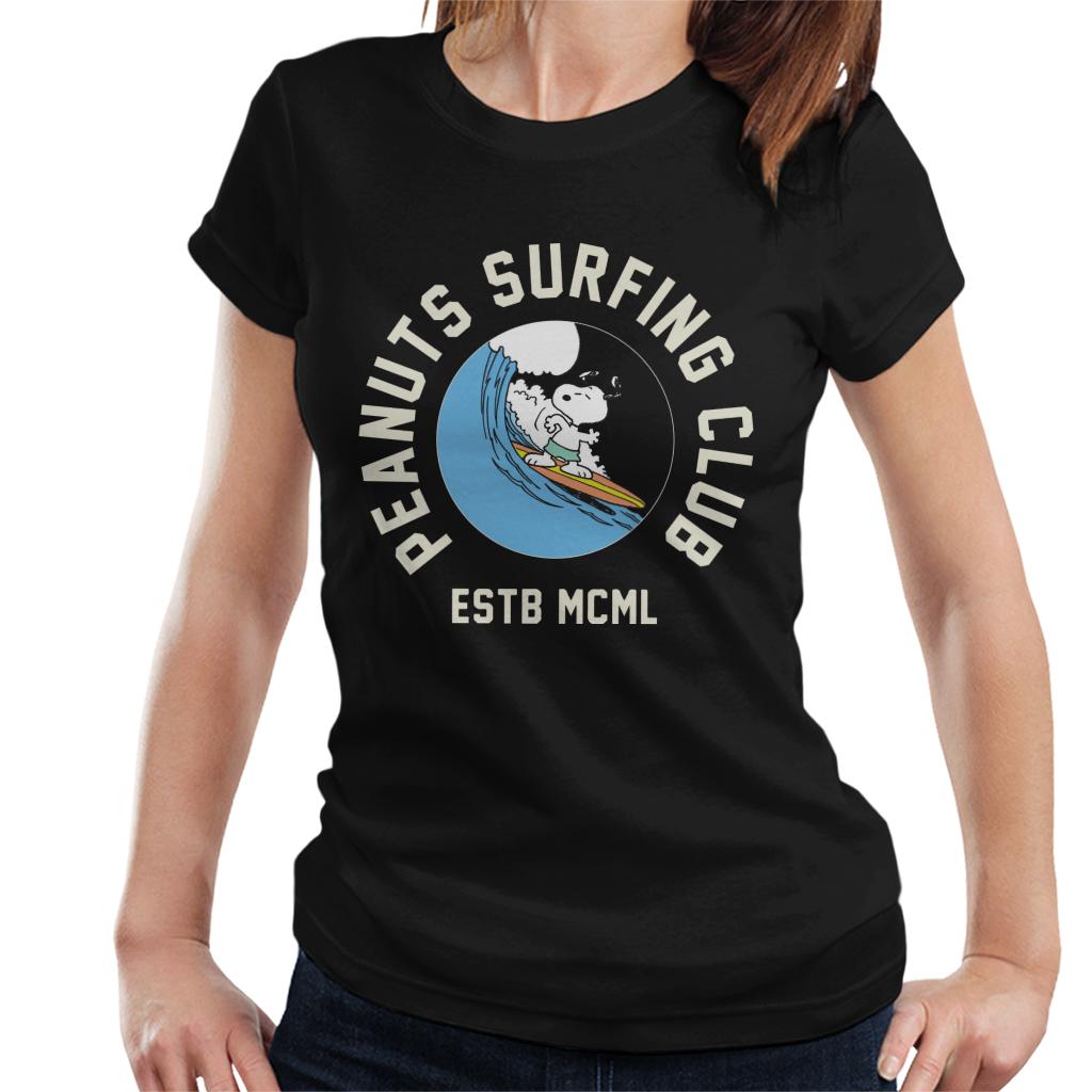 Peanuts-Surfing-Club-Womens-T-Shirt