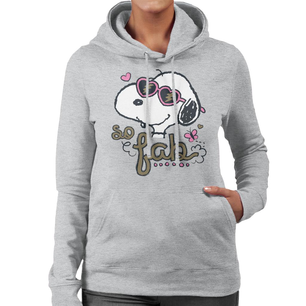 Peanuts Snoopy So Fab Women's Hooded Sweatshirt-ALL + EVERY