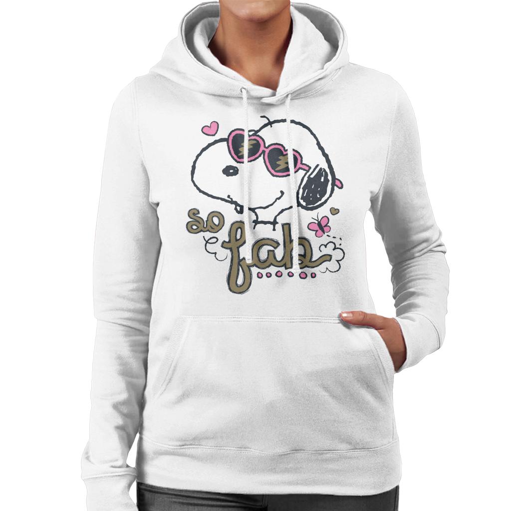 Peanuts Snoopy So Fab Women's Hooded Sweatshirt-ALL + EVERY