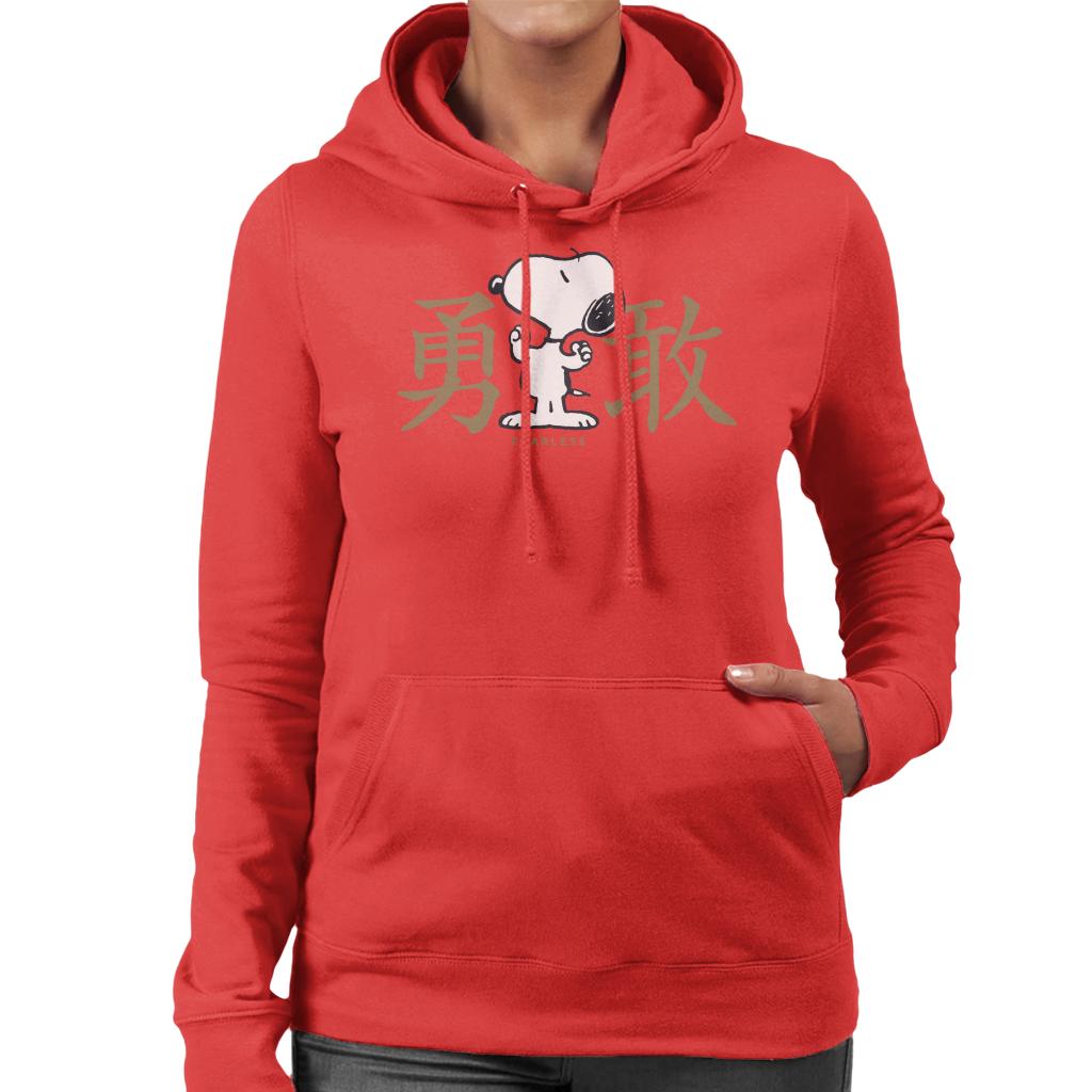 Peanuts Snoopy Fearless Women's Hooded Sweatshirt-ALL + EVERY