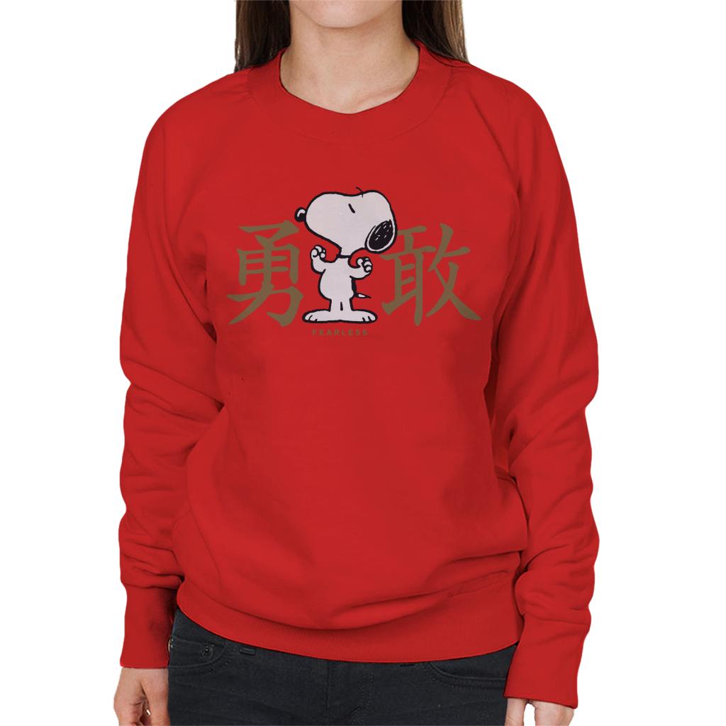 Peanuts Snoopy Fearless Women's Sweatshirt-ALL + EVERY