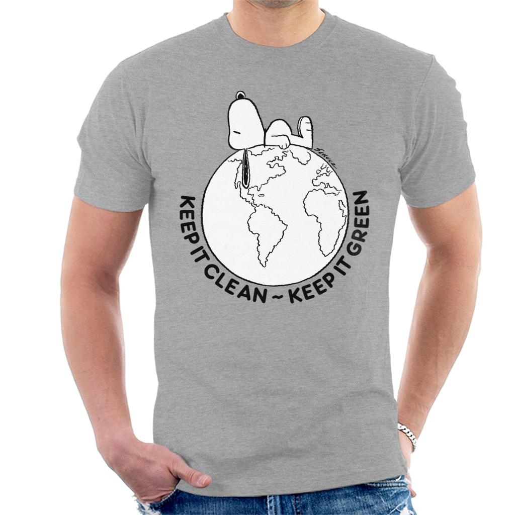 Peanuts Snoopy Lying Down On Earth Men's T-Shirt-ALL + EVERY