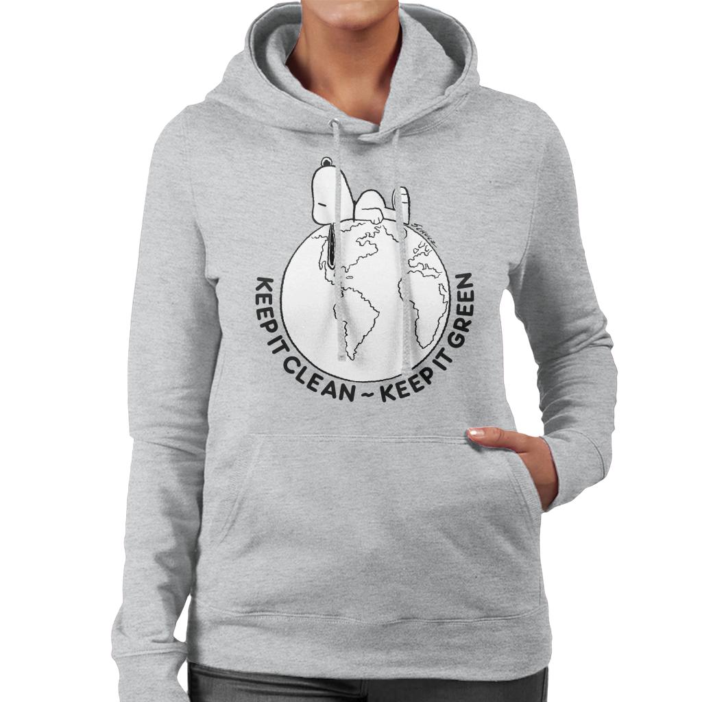 Peanuts Snoopy Lying Down On Earth Women's Hooded Sweatshirt-ALL + EVERY