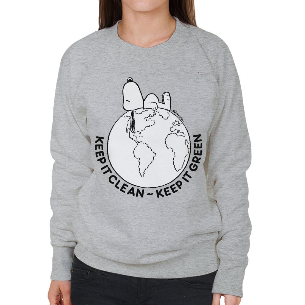 Peanuts Snoopy Lying Down On Earth Women's Sweatshirt-ALL + EVERY