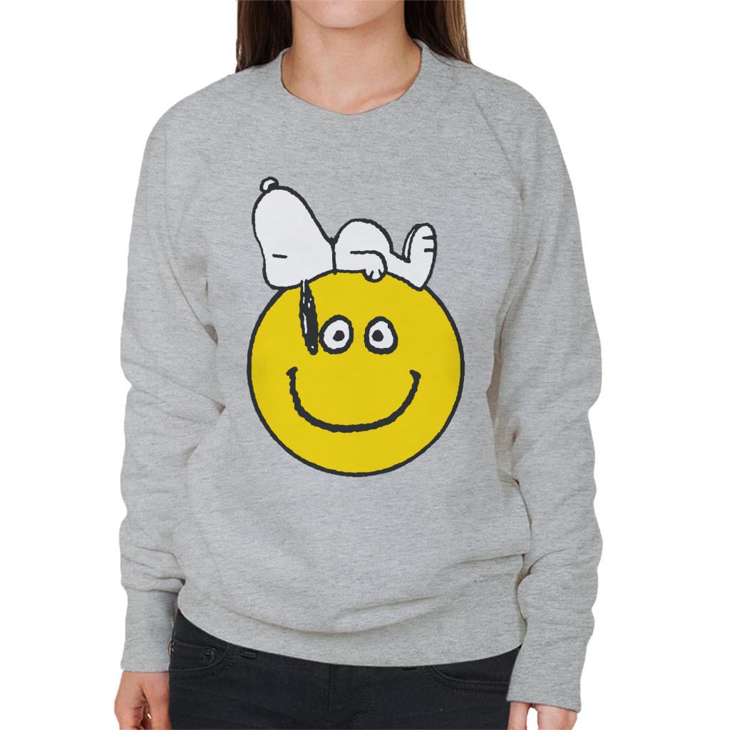 Peanuts-Snoopy-Lying-On-A-Smiley-Face-Womens-Sweatshirt