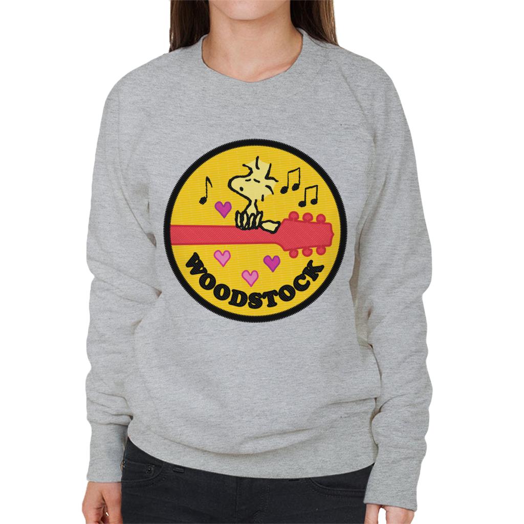 Peanuts-Woodstock-Perched-On-A-Guitar-Womens-Sweatshirt