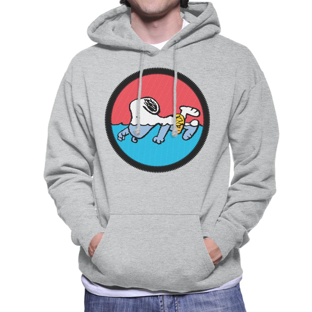 Peanuts-Snoopy-Swimming-Mens-Hooded-Sweatshirt