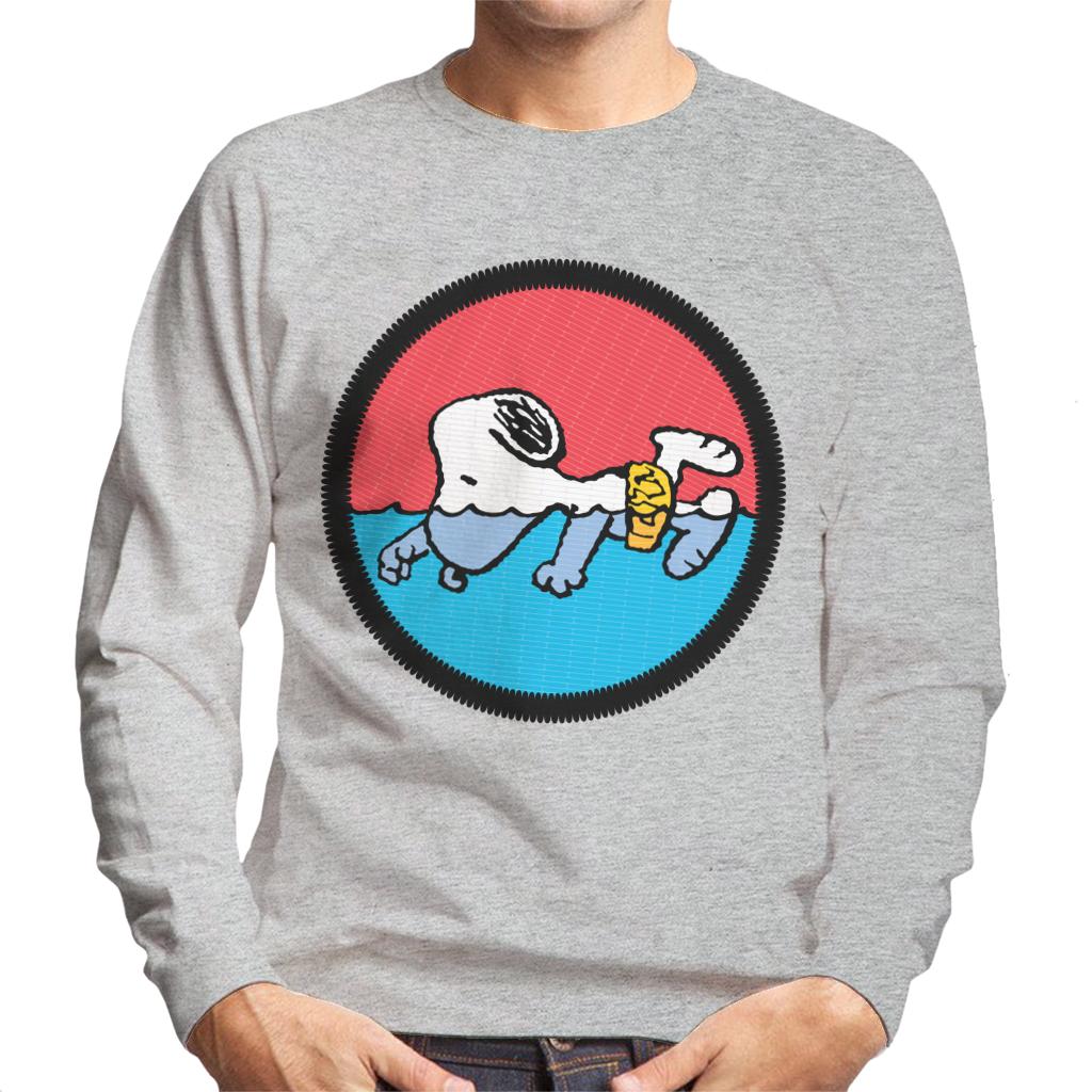 Peanuts-Snoopy-Swimming-Mens-Sweatshirt