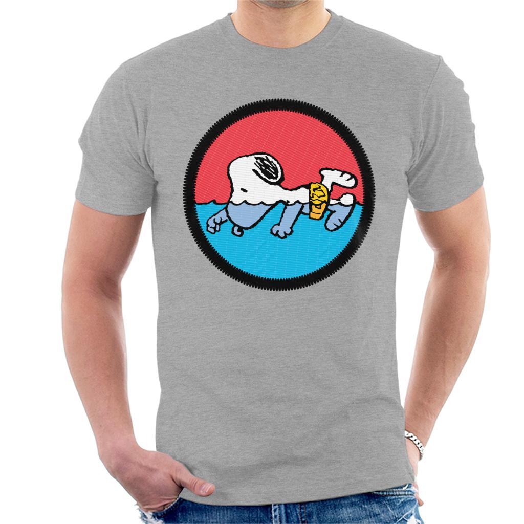 Peanuts-Snoopy-Swimming-Mens-T-Shirt