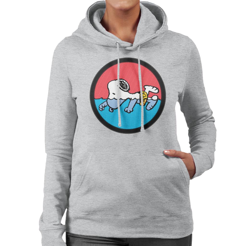 Peanuts-Snoopy-Swimming-Womens-Hooded-Sweatshirt