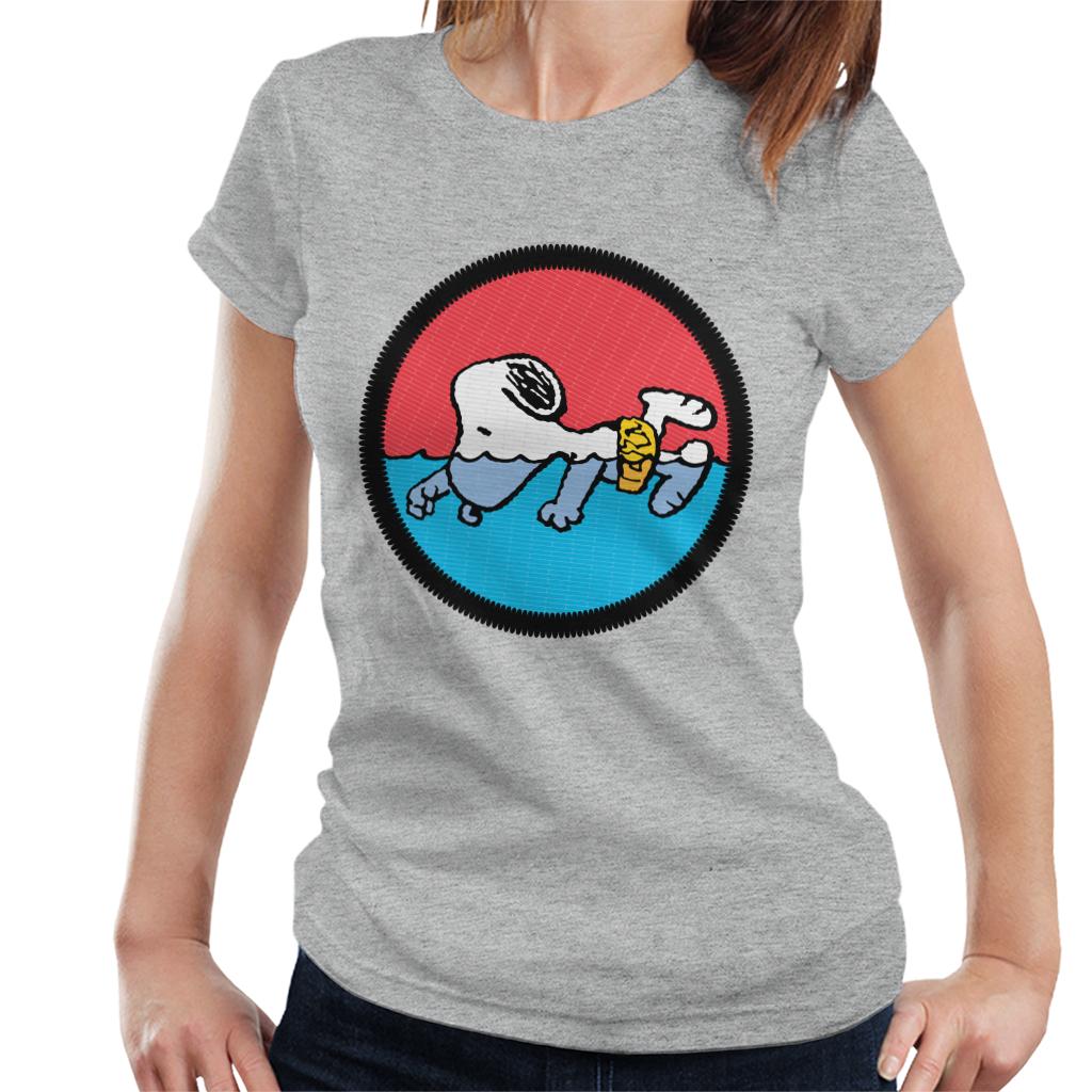 Peanuts-Snoopy-Swimming-Womens-T-Shirt