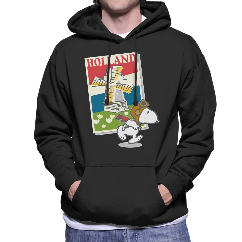 Peanuts-Snoopy-In-Holland-Mens-Hooded-Sweatshirt