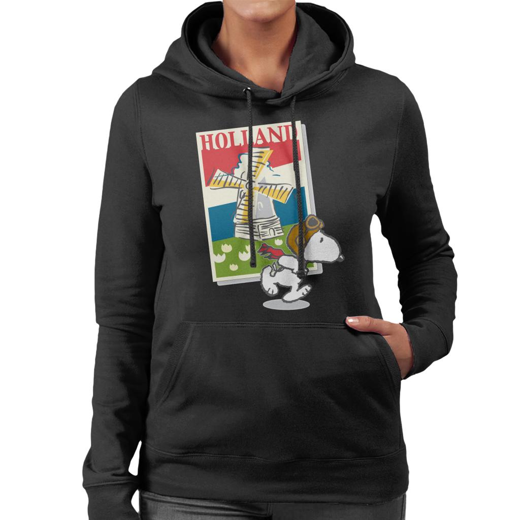 Peanuts-Snoopy-In-Holland-Womens-Hooded-Sweatshirt