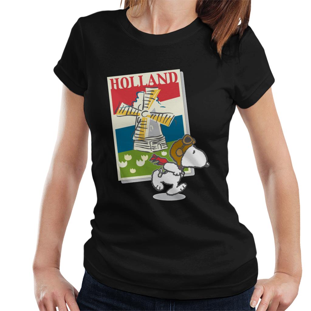 Peanuts-Snoopy-In-Holland-Womens-T-Shirt