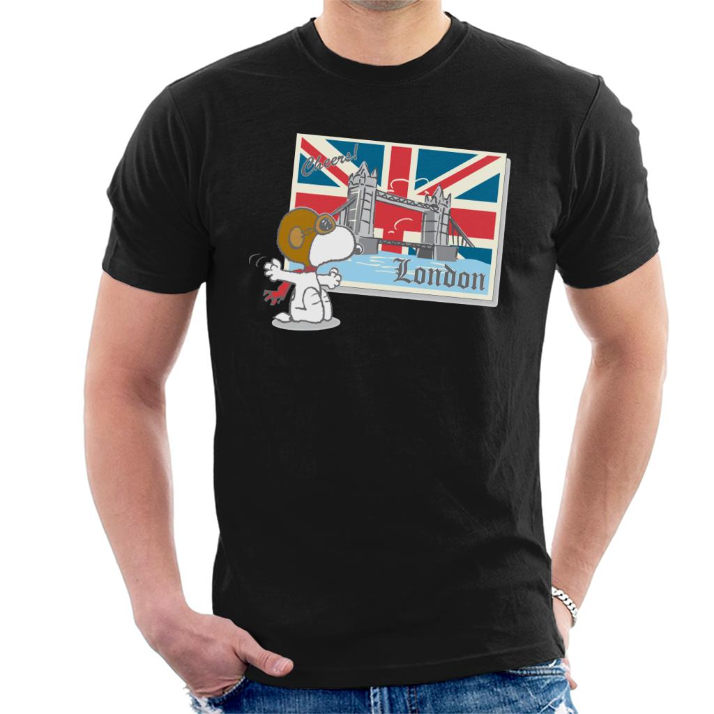 Peanuts-Snoopy-In-London-Mens-T-Shirt