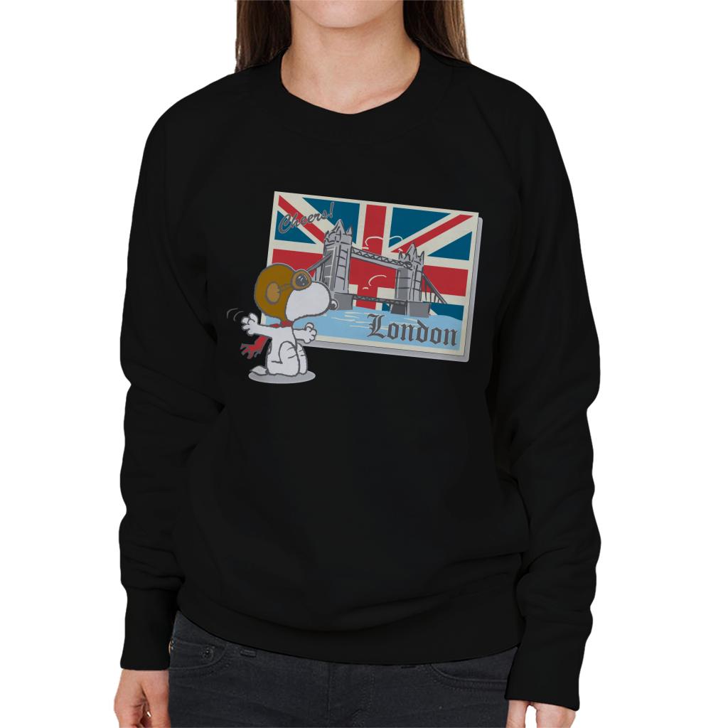 Peanuts-Snoopy-In-London-Womens-Sweatshirt