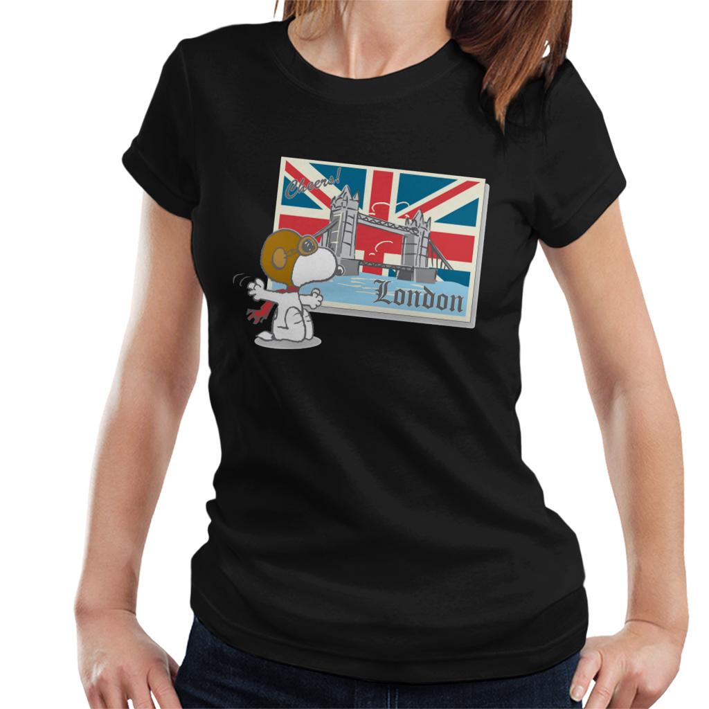 Peanuts-Snoopy-In-London-Womens-T-Shirt