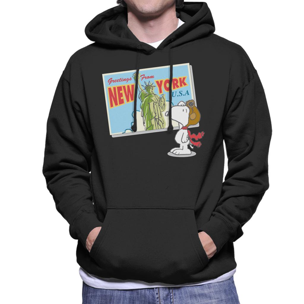 Peanuts-Snoopy-New-York-Postcard-Design-Mens-Hooded-Sweatshirt