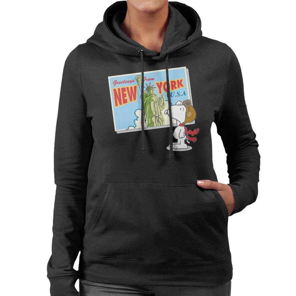 Peanuts-Snoopy-New-York-Postcard-Design-Womens-Hooded-Sweatshirt