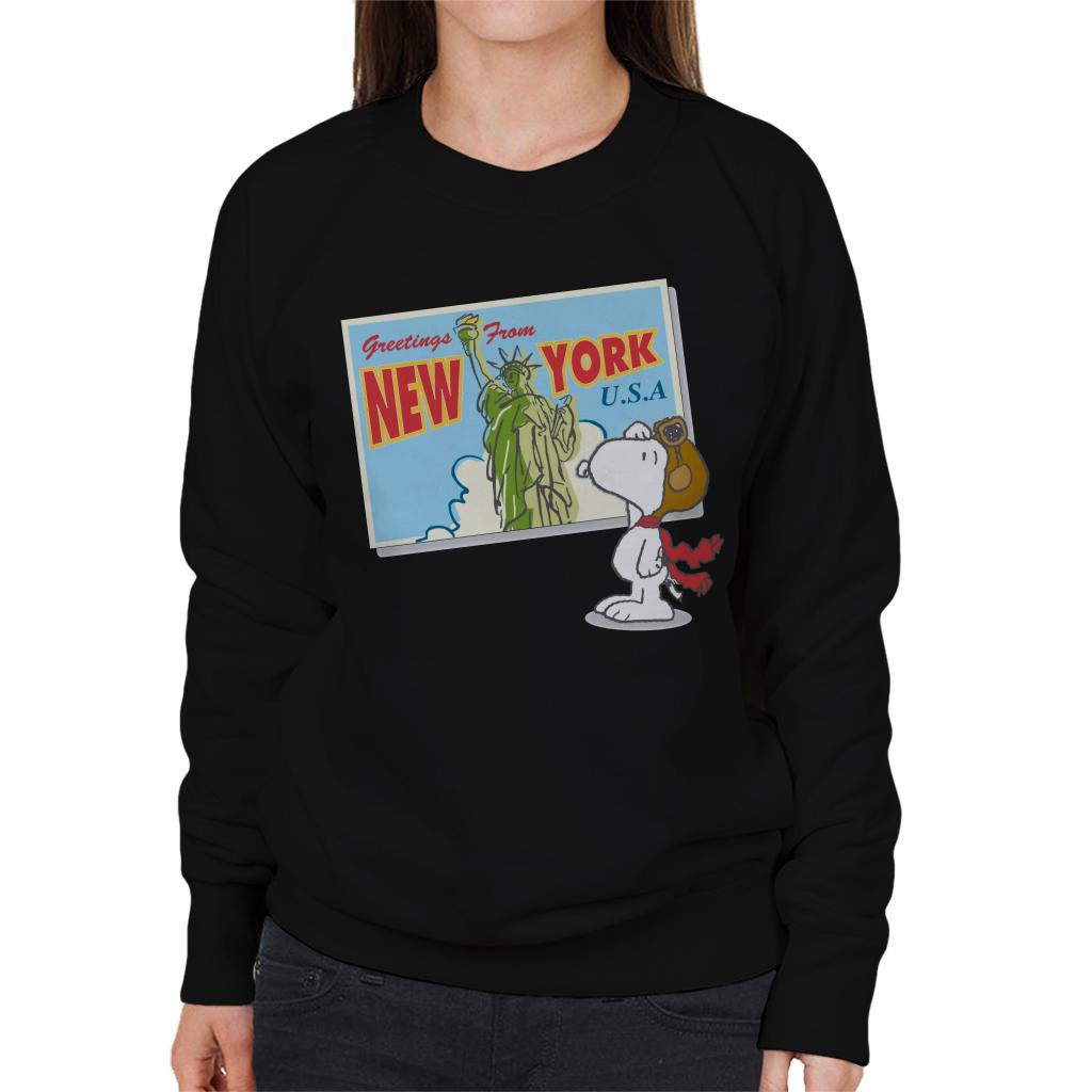 Peanuts-Snoopy-New-York-Postcard-Design-Womens-Sweatshirt