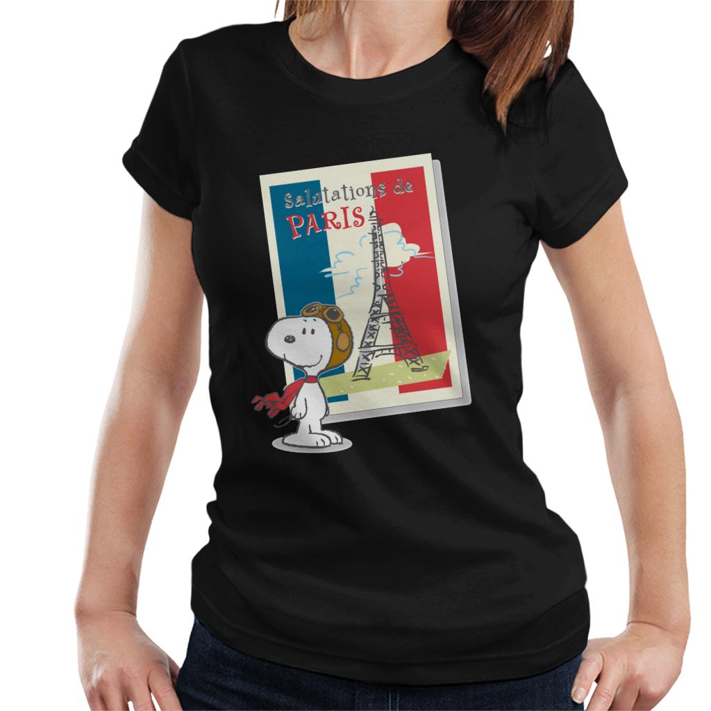 Peanuts-Snoopy-In-Paris-Womens-T-Shirt