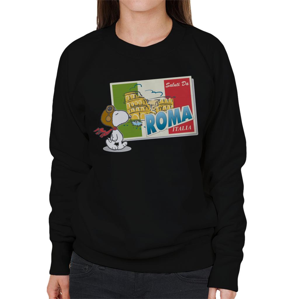 Peanuts-Snoopy-In-Roma-Italy-Womens-Sweatshirt