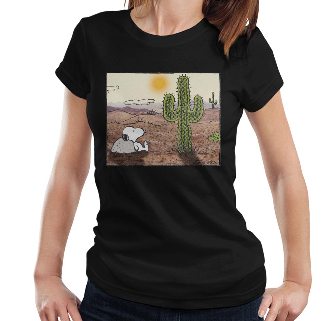 Peanuts-Snoopy-Cactus-In-The-Desert-Womens-T-Shirt