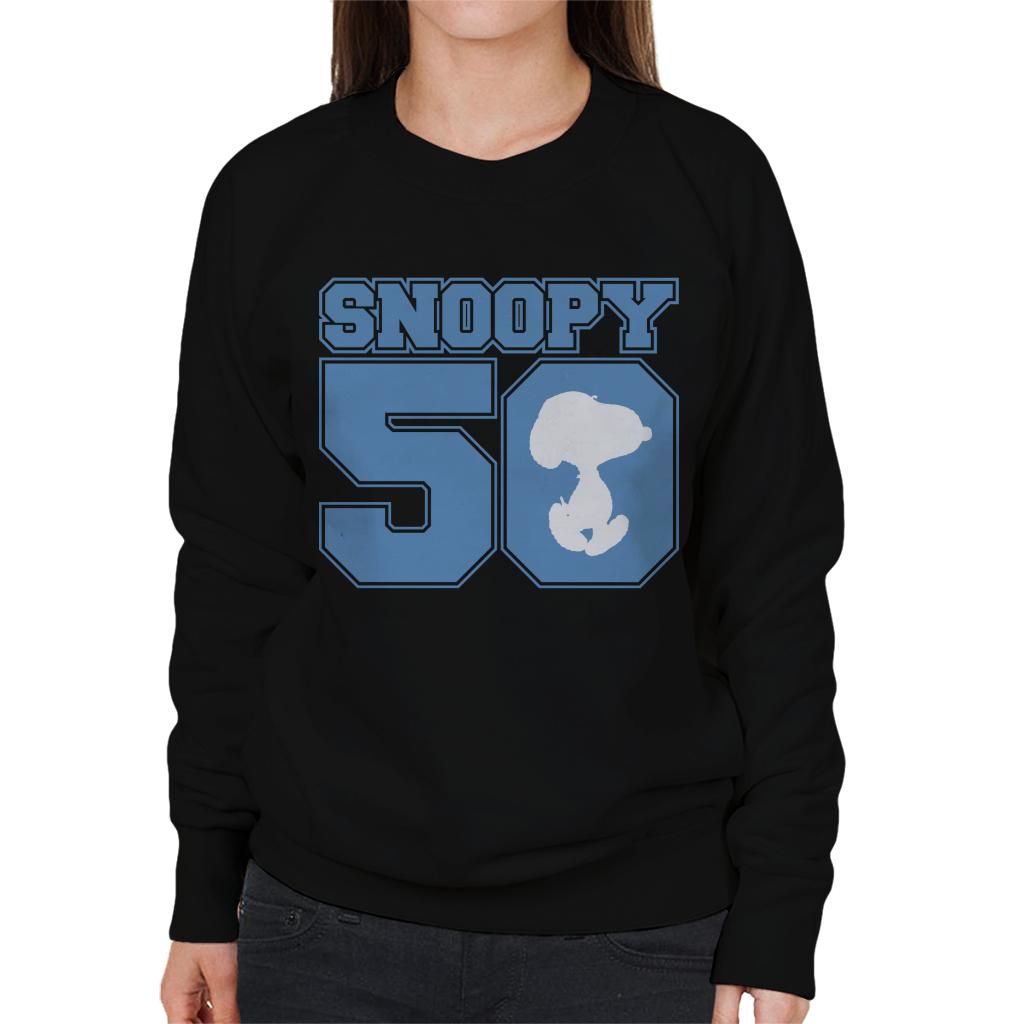 Peanuts-Snoopy-50-Text-Design-Womens-Sweatshirt
