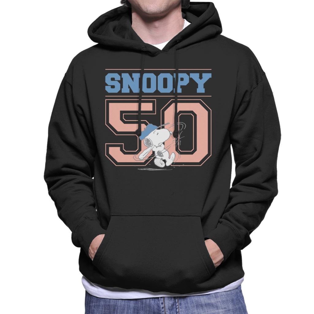 Peanuts-Snoopy-50-Baseball-Swing-Mens-Hooded-Sweatshirt