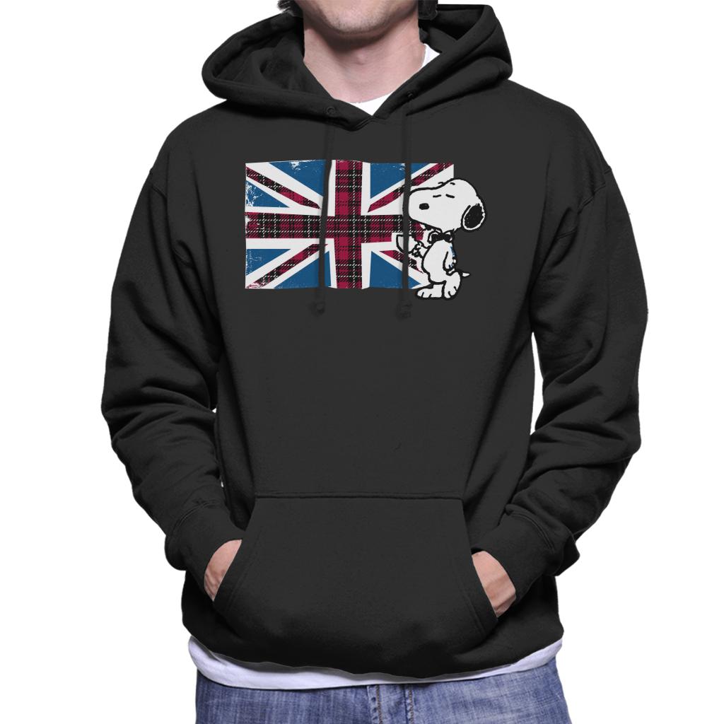 Peanuts-Snoopy-Union-Jack-And-Tea-Mens-Hooded-Sweatshirt