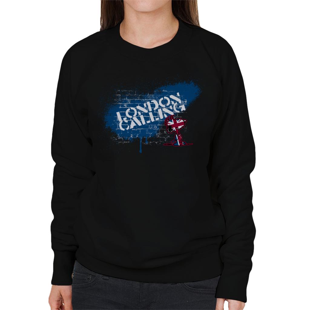 Peanuts-Snoopy-London-Calling-Womens-Sweatshirt