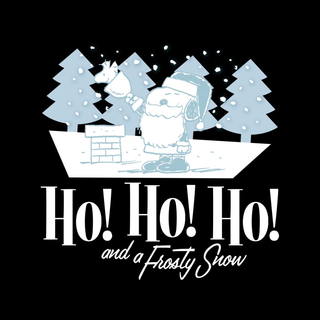 Peanuts Christmas Snoopy Ho Ho Ho And A Frosty Snow Men's T-Shirt-ALL + EVERY