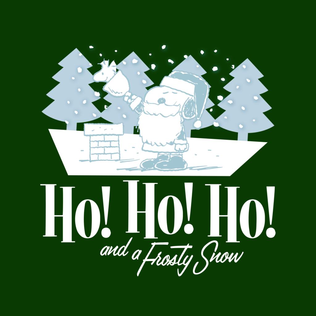 Peanuts Christmas Snoopy Ho Ho Ho And A Frosty Snow Men's T-Shirt-ALL + EVERY