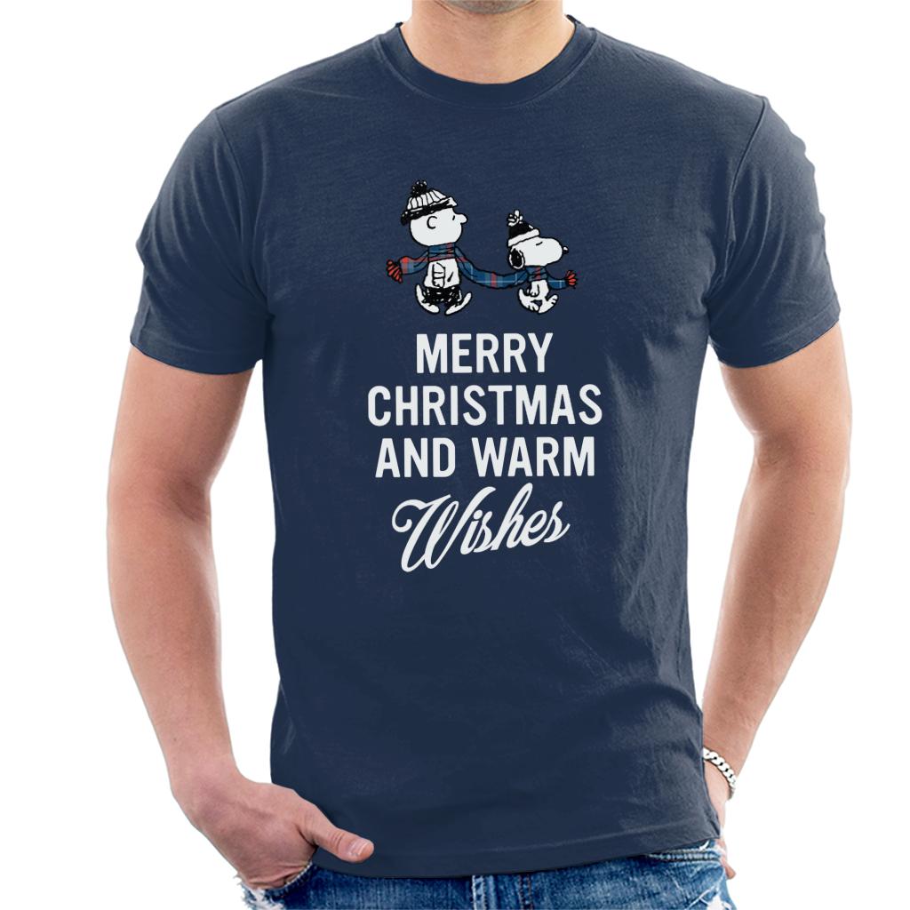 Peanuts Christmas And Warm Wishes Men's T-Shirt-ALL + EVERY