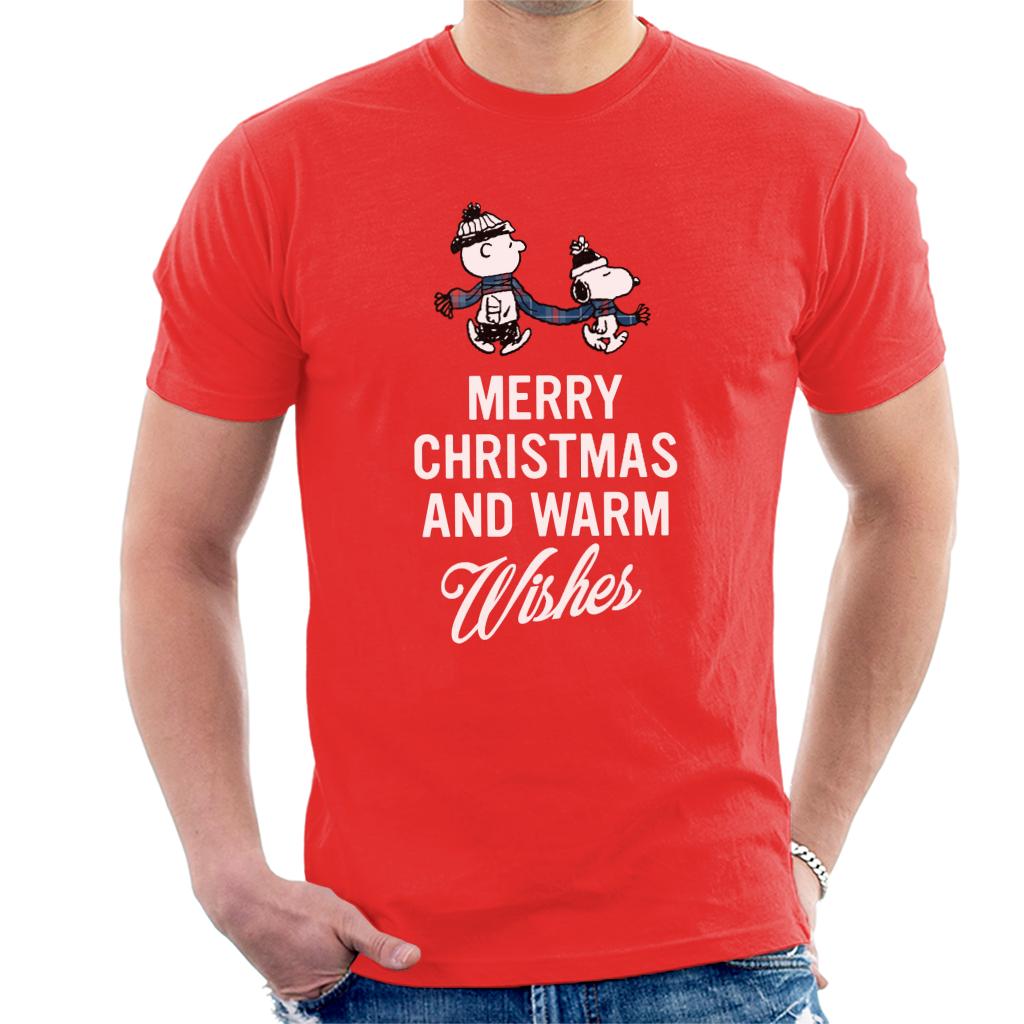 Peanuts Christmas And Warm Wishes Men's T-Shirt-ALL + EVERY