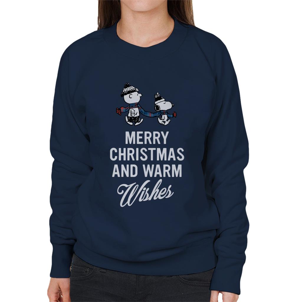 Peanuts Christmas And Warm Wishes Women's Sweatshirt-ALL + EVERY