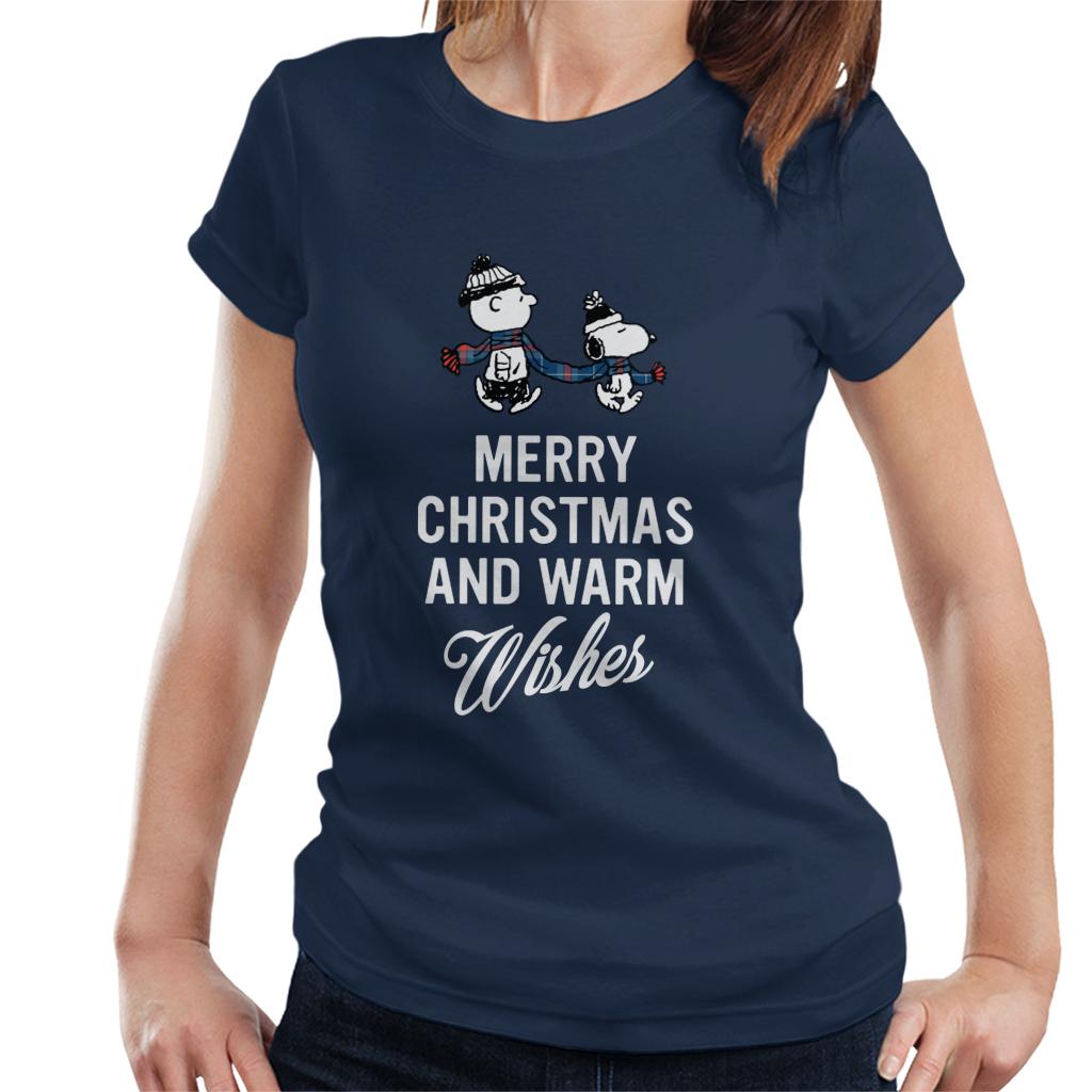 Peanuts Christmas And Warm Wishes Women's T-Shirt-ALL + EVERY