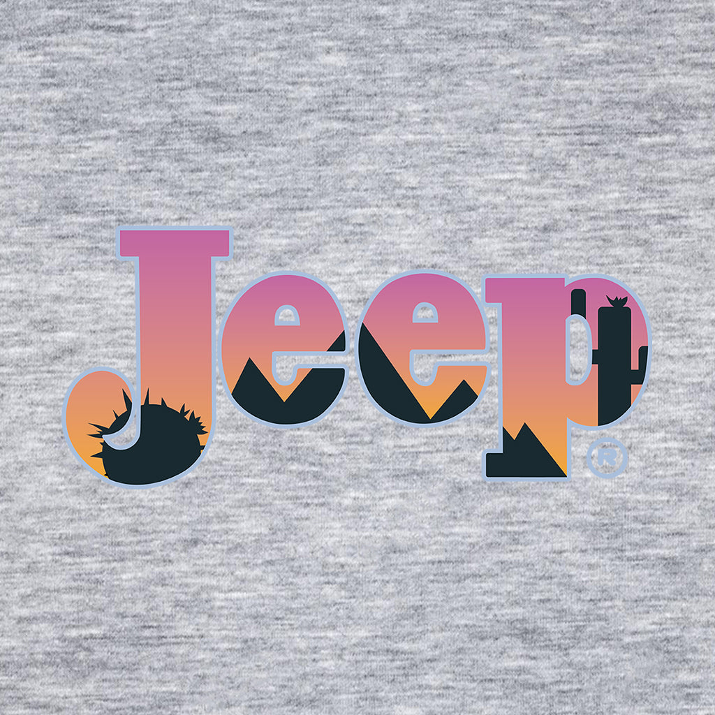 Jeep Desert Sunset Silhouette Logo Men's Sweatshirt-ALL + EVERY