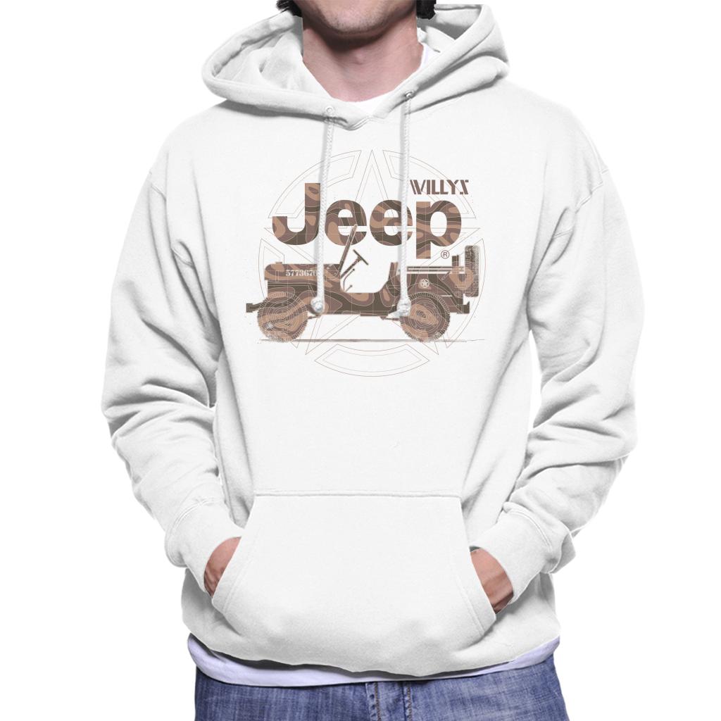 Jeep Willys MA Star Men's Hooded Sweatshirt-ALL + EVERY