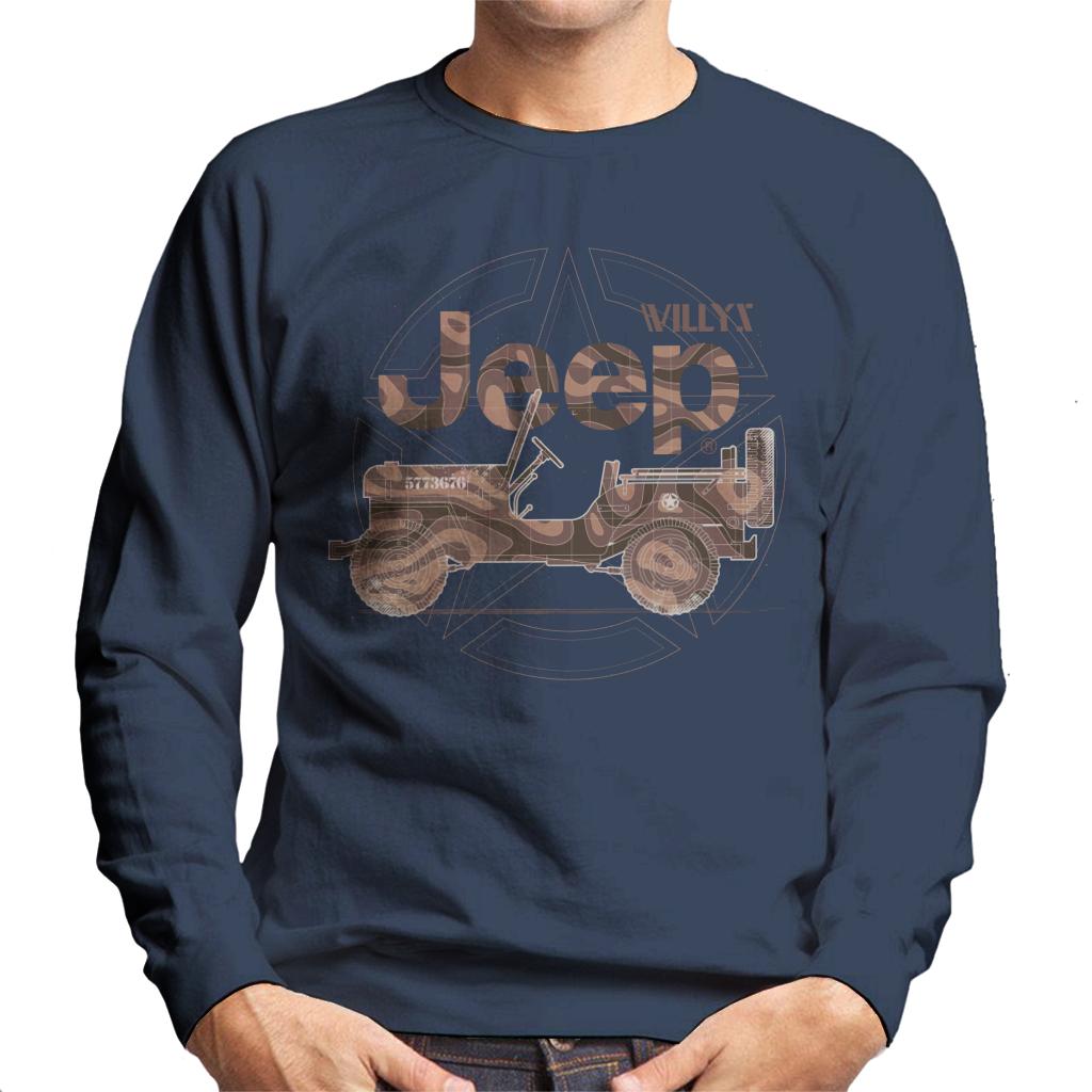 Jeep Willys MA Star Men's Sweatshirt-ALL + EVERY