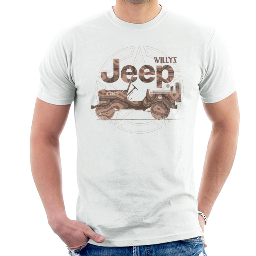 Jeep Willys MA Star Men's T-Shirt-ALL + EVERY