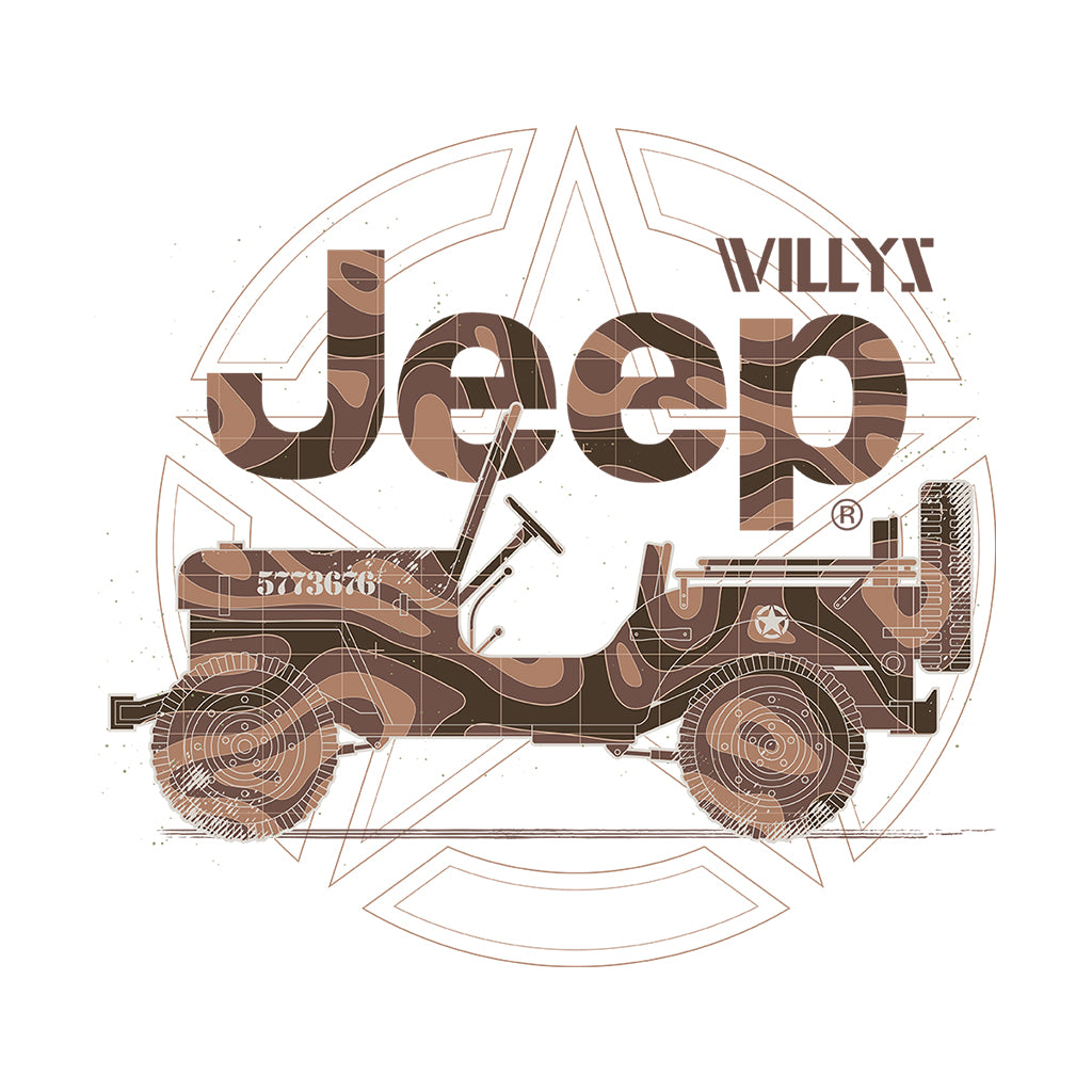 Jeep Willys MA Star Men's T-Shirt-ALL + EVERY