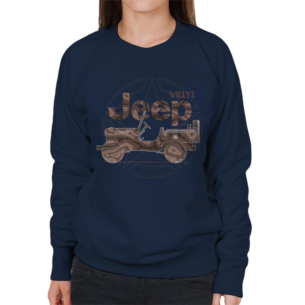 Jeep Willys MA Star Women's Sweatshirt-ALL + EVERY