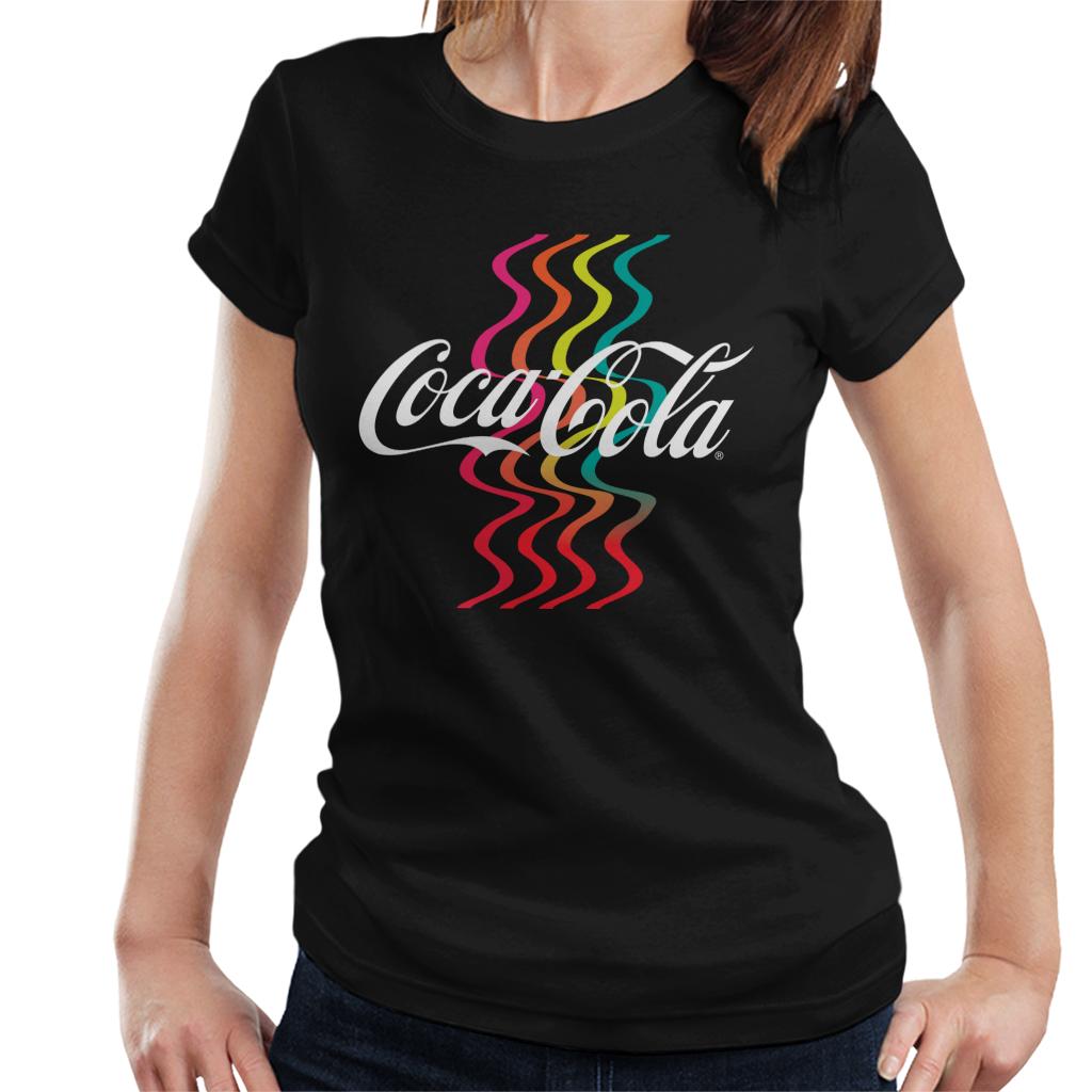 Coca-Cola-Rainbow-Waves-Logo-Womens-T-Shirt