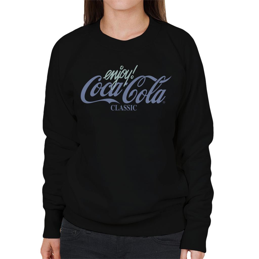 Coca-Cola-Classic-Blue-Pastel-Logo-Womens-Sweatshirt