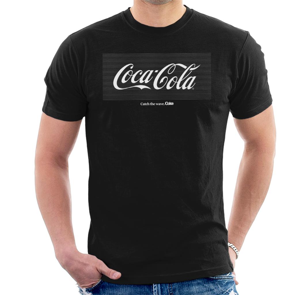 Coca-Cola-White-Stripes-Logo-Mens-T-Shirt