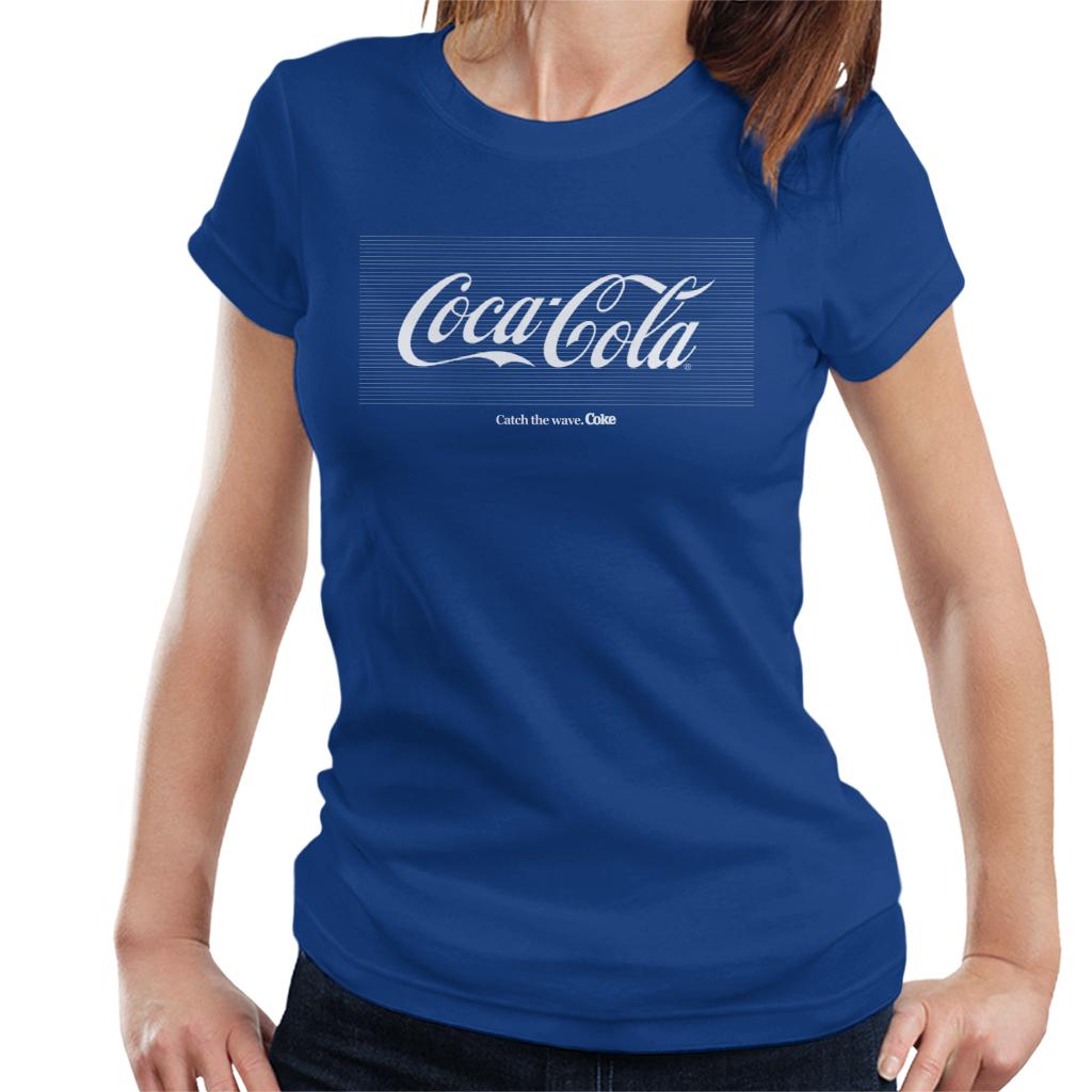 Coca Cola White Stripes Logo Women's T-Shirt-ALL + EVERY