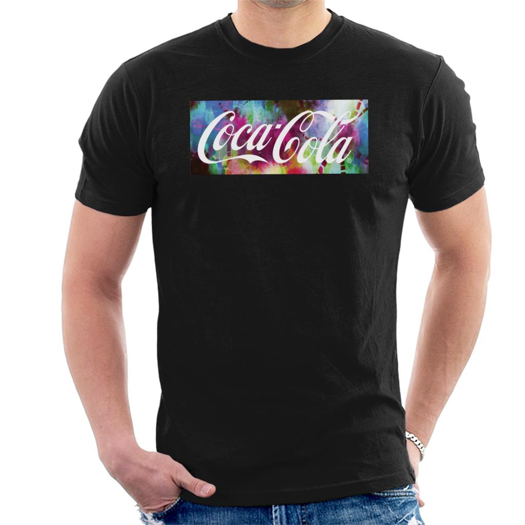 Coca-Cola-Colourful-Backdrop-Mens-T-Shirt