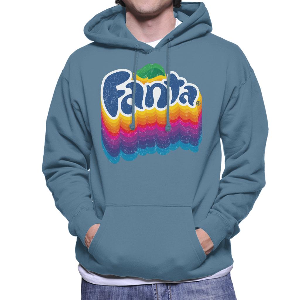 Fanta Rainbow Logo Men's Hooded Sweatshirt-ALL + EVERY