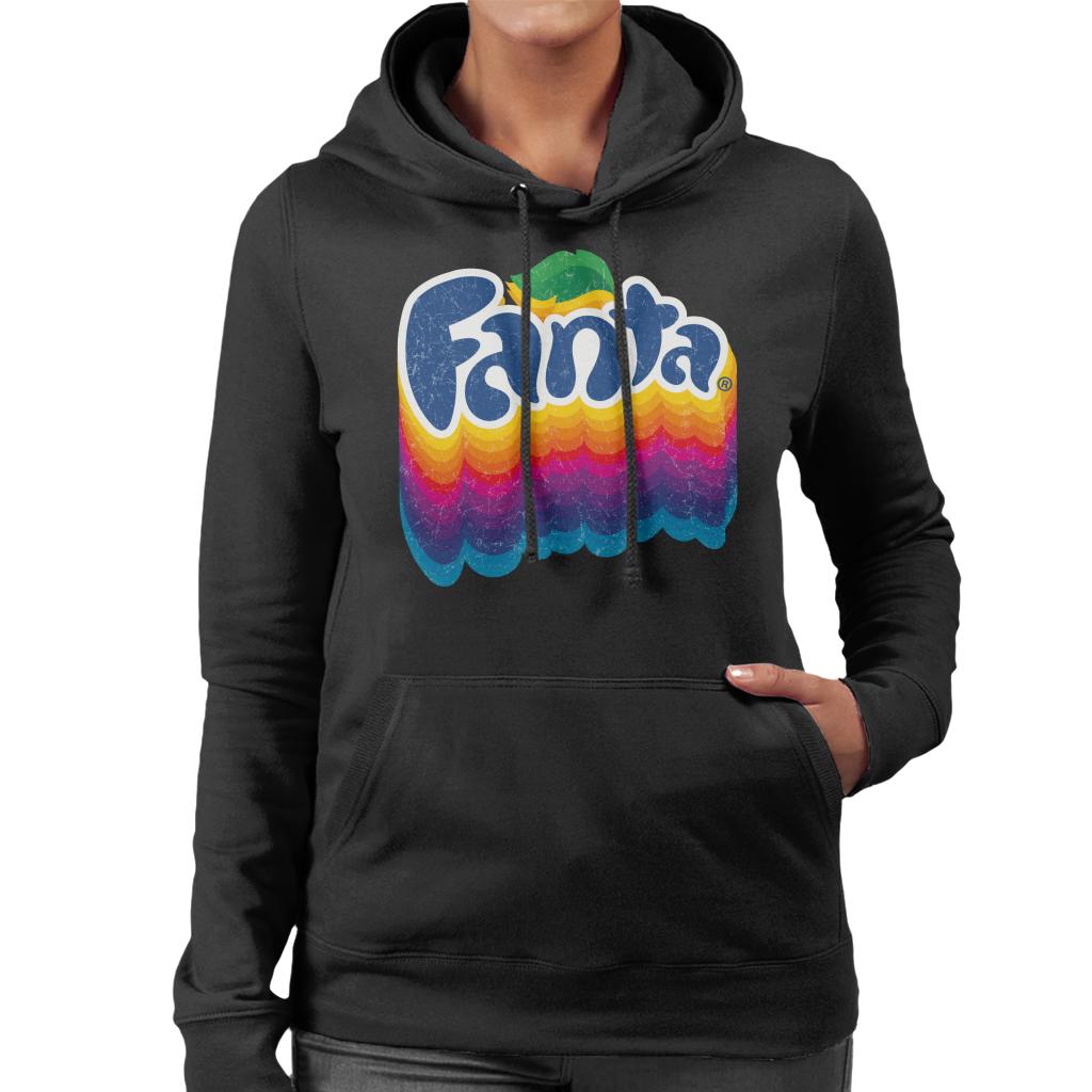 Fanta Rainbow Logo Women's Hooded Sweatshirt-ALL + EVERY